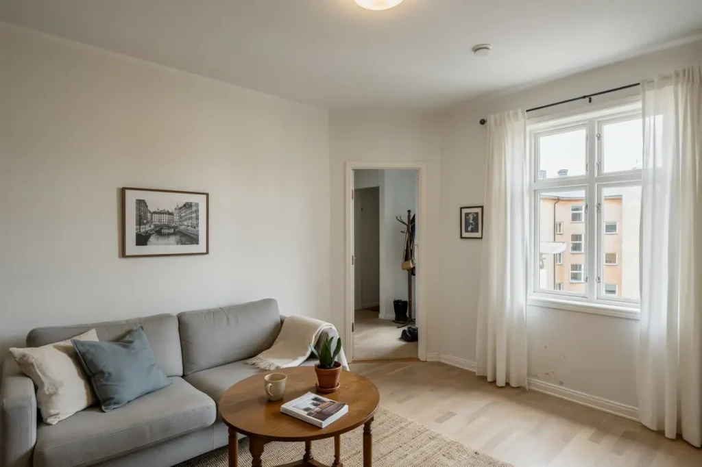 omm lning av vardagsrum och tak i flerbostadshus i roseng rd