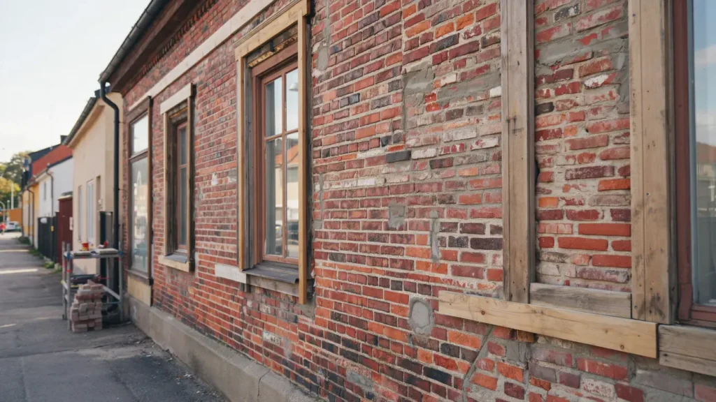 fasadrenovering med foglagning och byte av tr detaljer i limhamn